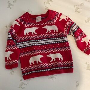 Hanna andersson Red Bear Pattern Sweater / 18-24 months